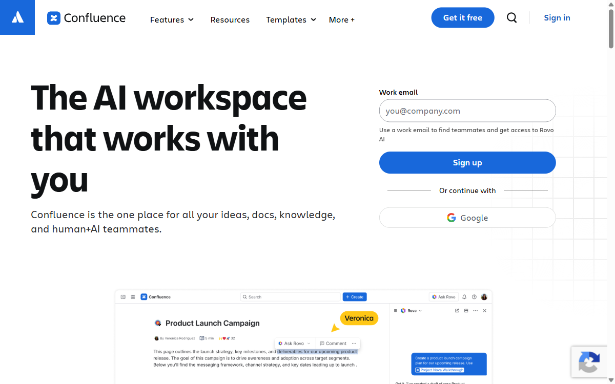 Confluence screenshot